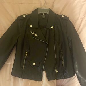 Medium black leather Rue21 jacket.
